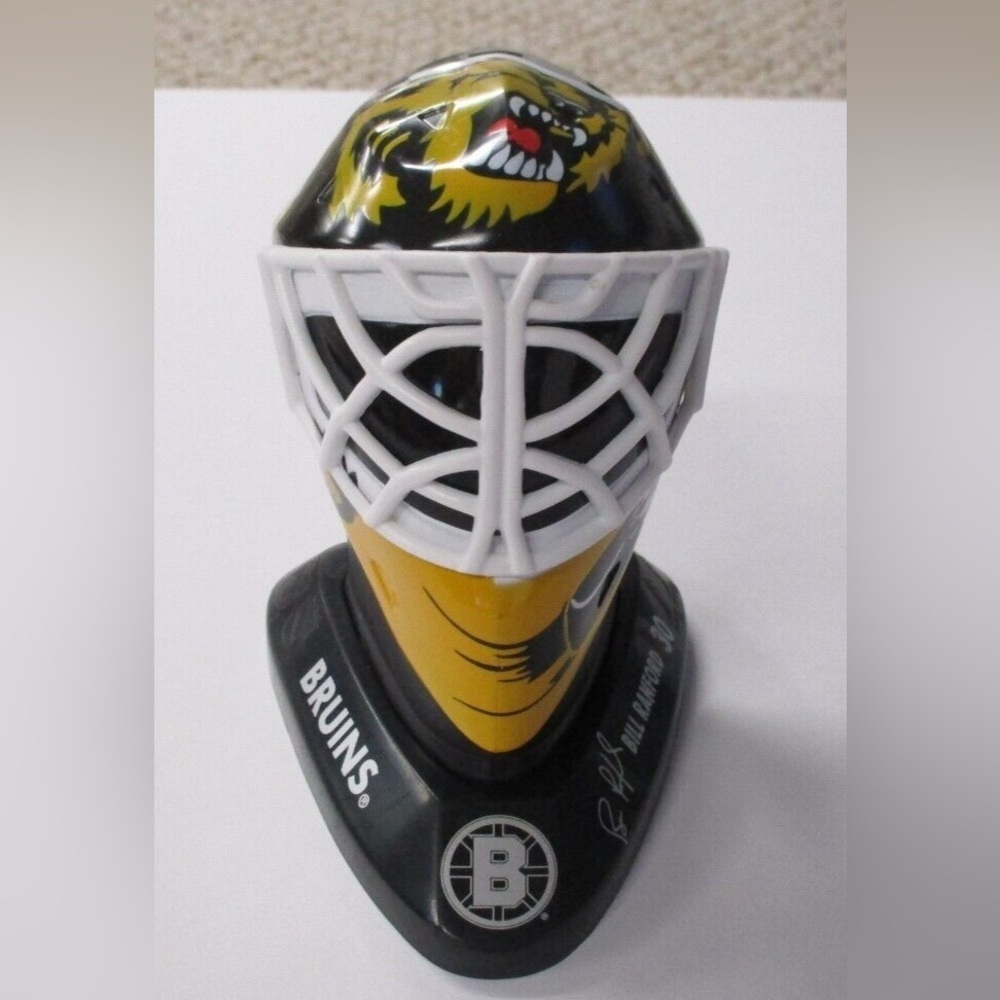1996 McDonalds Mini Goalie Helmet Display Boston Bruins Bill Ranford #30